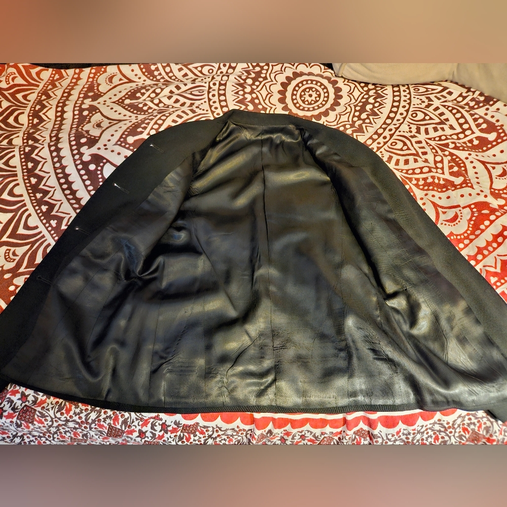 VINTAGE 1960's Black Jacket/ Blazer no tags - Picture 8 of 10
